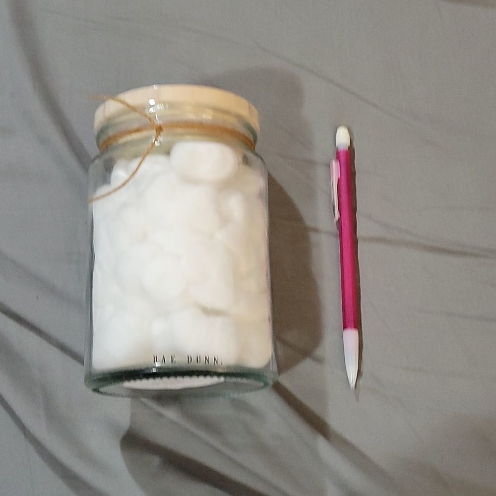 Rae Dunn YOU BE YOU Cotton Ball Glass Jar New - Picture 2 of 2